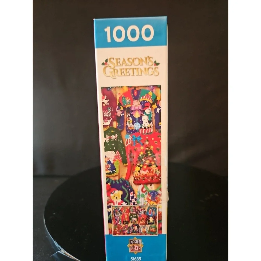 1000‎ pc Puzzle MasterPieces Seasons Greetings Holiday Sweaters Sealed -BX1